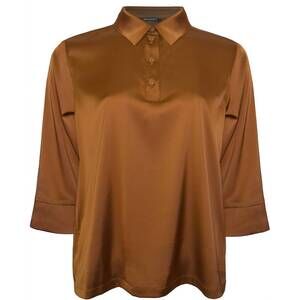 NEW INSIGHT women's satin top in walnut